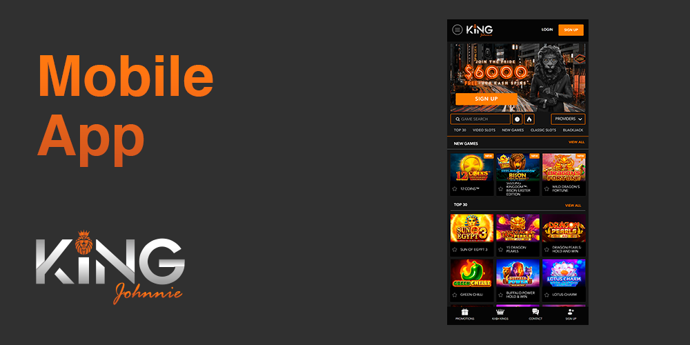 King Johnnie Casino Mobile App